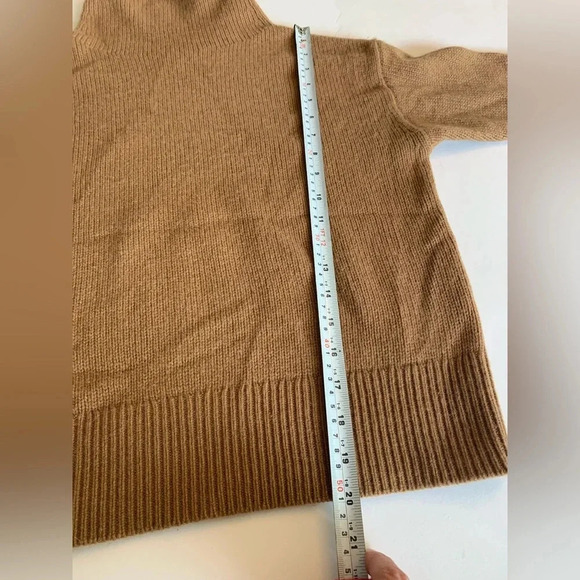 Aritzia Wilfred Luxe Cashmere Cyprie sweater Camel color size XXS - Picture 14 of 15